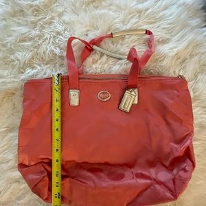 Orange Coach Travel Bag
